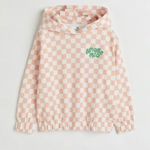 H&M Checkered amore mio print hoodie